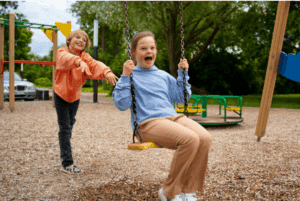 Kids playing at park